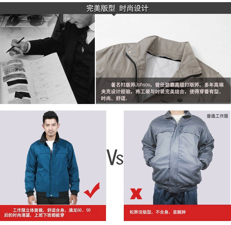 冬季加厚工作服棉服MF111(图3)